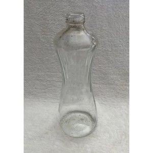 Hour Glass Shaped Ribbed Top 11" Tall Thatcher Glass Company Bottle 60's Vintage